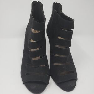 Nine West open toe heel -  zipper back